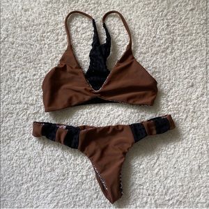 Acacia brown mesh set